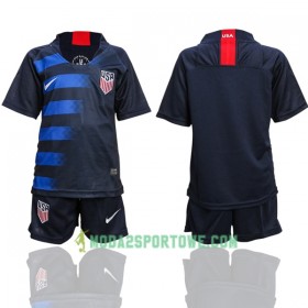 Koszulka Stany Zjednoczone Dziecięcy Wyjazdowe Stroje Piłkarskie 2018-2019 Krótki Rękaw